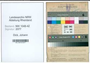 Entnazifizierung Johann Dick , geb. 12.04.1905 (Elektriker)