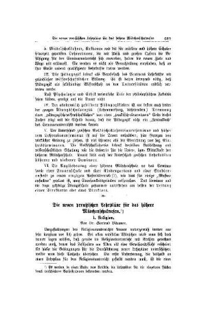 Die neuen preußischen Lehrpläne für das höhere Mädchenschulwesen : 1. Religion