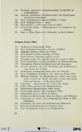 Schmuck, Dosen, Silber (Nr. 152-186)