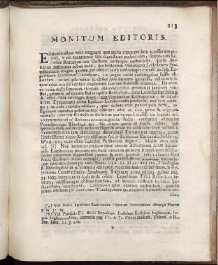 Monitum Editoris