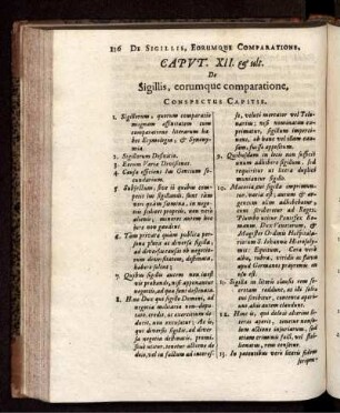 De Sigillis, eorumque comparatione