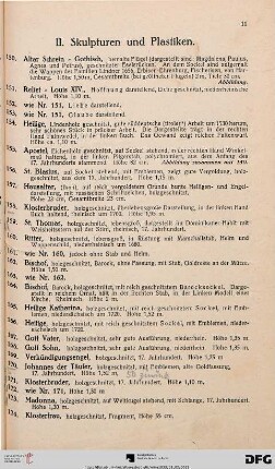 II. Skulpturen und Plastiken (Nr. 150-193)