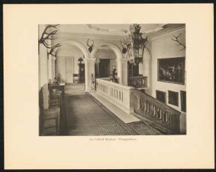Bad Muskau, Neues Schloss Umbau: Treppenaufgang im 1. Obergeschoss (aus: Alfred Breslauer, Ausgeführte Bauten 1897-1927)