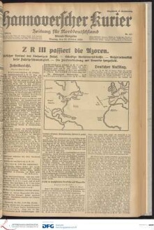 Hannoverscher Kurier : Hannoversches Tageblatt ; Morgenzeitung für Niedersachsen