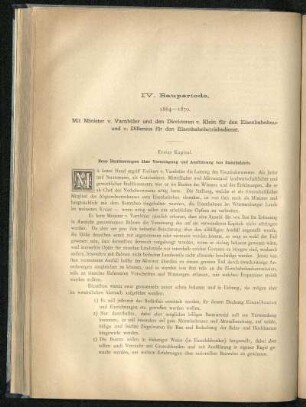 Neue Bestimmungen über Veranlagung und Ausführung von Eisenbahnen