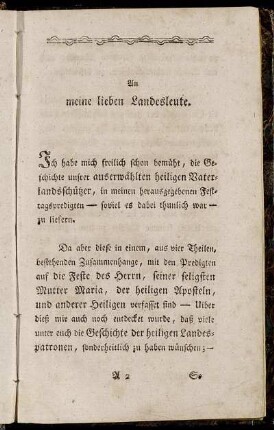 An meine lieben Landesleute.