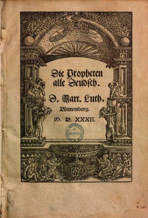Die Propheten alle Deudsch