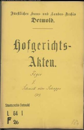 Feger zu Hardissen gegen Schmetthermann zu Lage - Schuldforderung