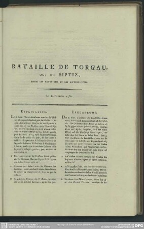Bataille De Torgau, Ou: De Siptiz, Entre Les Prussiens Et Les Autrichiens. Le 3. Novembre 1760