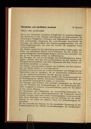 Mündlicher und schriftlicher Ausdruck