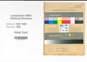 Entnazifizierung Erich Kaisik , geb. 25.06.1913 ()