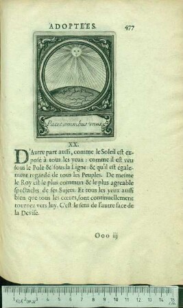 XX. Patet omnibus vnus.