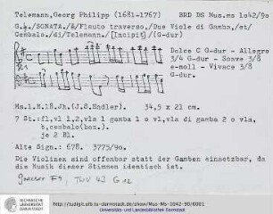 Quartett G-Dur