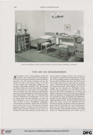 Vom Amt des Kinderzimmers