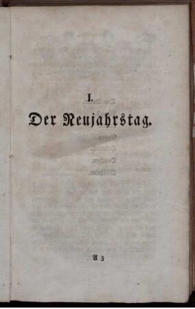 I. Der Neujahrstag