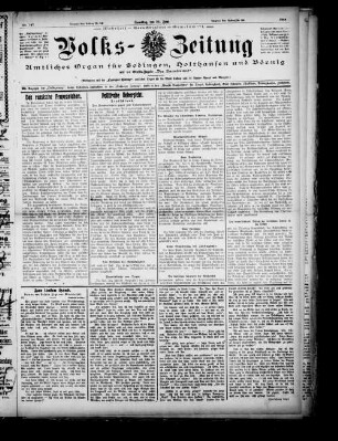 Volks-Zeitung : Organ für Sodingen, Holthausen und Börnig