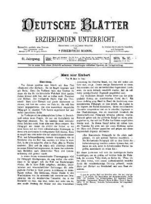 Marx oder Herbart