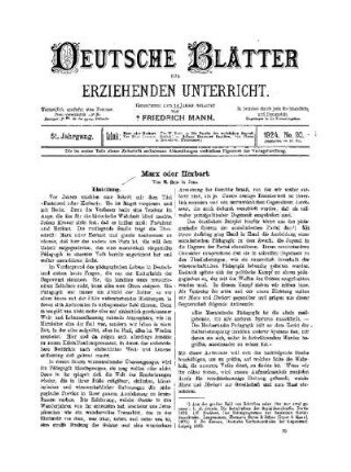 Marx oder Herbart