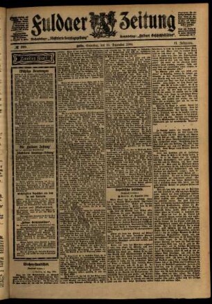 Zweite Ausgabe vom Samstag, den 31. Dezember 1904.