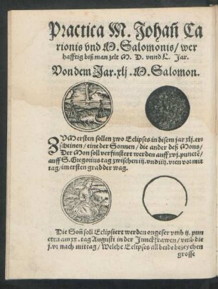 Von dem Jar .xli. M. Salomon.