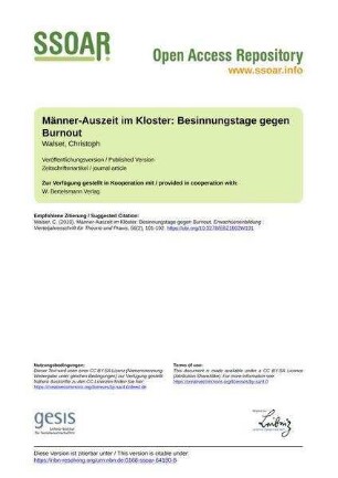 Männer-Auszeit im Kloster: Besinnungstage gegen Burnout