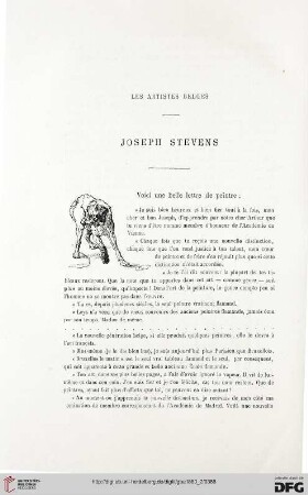 2. Pér. 22.1880: Joseph Stevens : les artistes belges