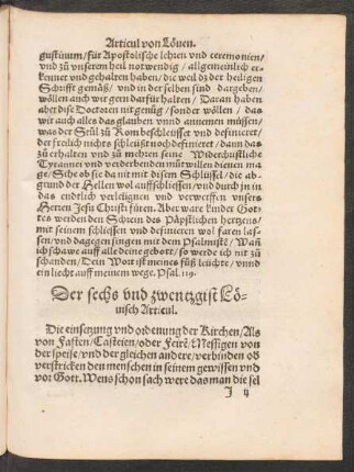 Der sechs und zwentzigst Lövisch Articul.