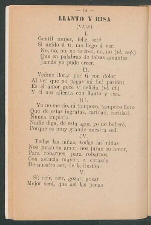 Llanto y Risa : (Vals)