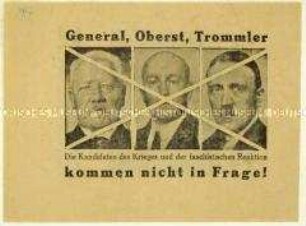 Aufruf der KPD zur Wahl von Ernst Thälmann zum Reichspräsidenten 1932