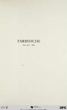 Farbstiche (Nr. 211-319)