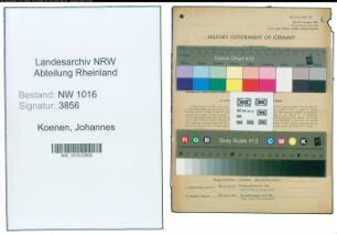 Entnazifizierung Johannes Koenen , geb. 30.11.1915 ()
