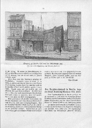 Eingang zu Raules Hof von der Adlerstraße aus