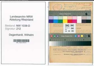 Entnazifizierung Wilhelm Degenhardt , geb. 29.10.1915 (Angestellter)