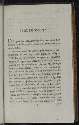 Prolegomena