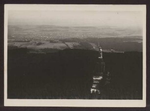 Hermannsdenkmal / Luftbild. Detmold. Hiddesen. Papierabzug