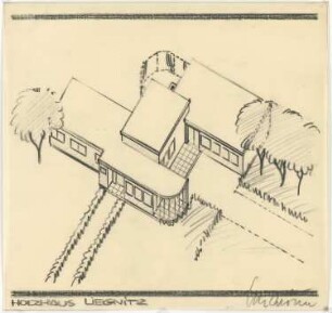 Liegnitz / Niederschlesien, Deutsche Gartenbau- und Schlesische Gewerbeausstellung, transportables Holzhaus, „Mittelstandshaus“