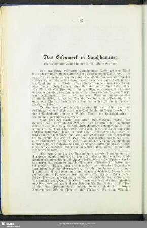 Das Eisenwerk in Lauchhammer