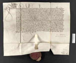 Vertrag zwischen dem Kloster Steinheim und den Pflegern der Salve Bruderschaft zu Stuttgart wie es mit Einziehung des Zehnten zu Pleidelsheim soll gehalten werden.