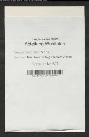 Darlehen Vinckes an Mulert zu Nijmwegen