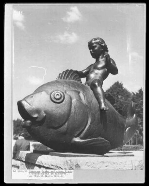 Knabe auf einem Fisch