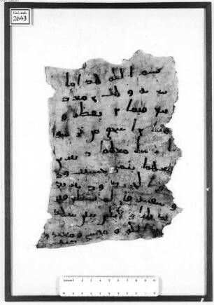 Arabisches Fragment auf Pergament - BSB Cod.arab. 2643