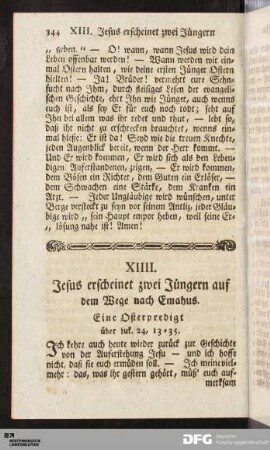 XIIII. Jesus erscheinet zwei Jüngern auf dem Wege nach Emahus.