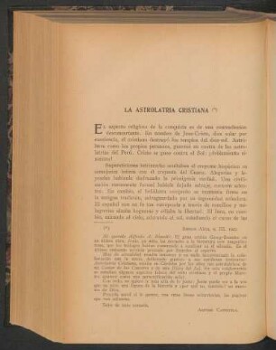 La astrolatria cristiana