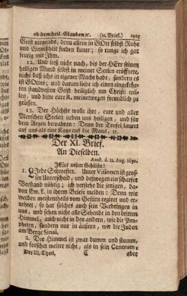 Der XI. Brief. - Der XX. Brief.