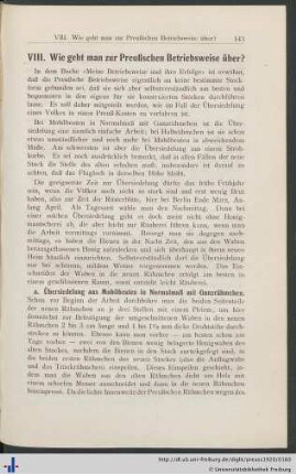 VIII. Wie geht man zur Preußschen Betriebsweise über?