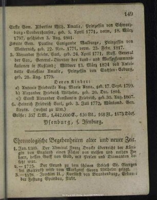 Chronologische Begebenheiten alter und neuer Zeit