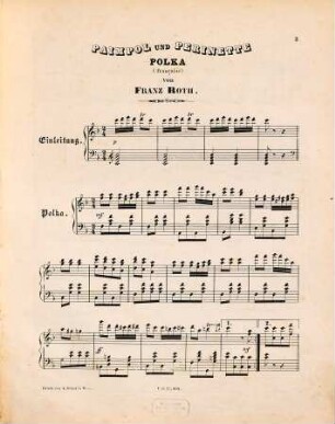 Paimpol u. Perinette : polka française von F. Roth