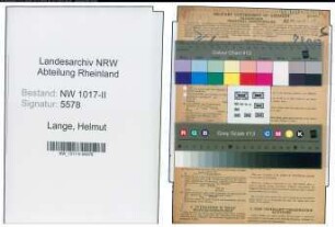 Entnazifizierung Helmut Lange , geb. 21.05.1913 (Buchdrucker)