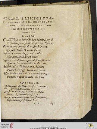 Venceslai Lescinii Domi-Ni Lessno et Goluchovv Poloni