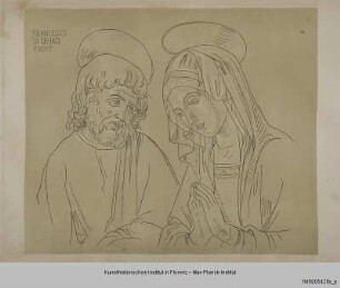 Oberkörper von Joseph und Maria (nach der Geburt Christi von Francesco di Giorgio)